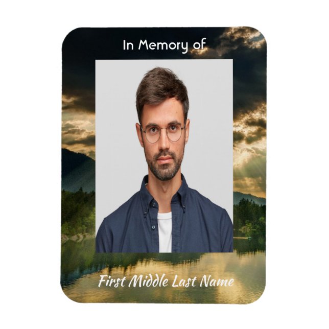 Íman Memorial Keepsake Beautiful Lake Beach  (Vertical)