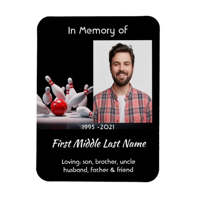 Íman Memorial Keepsake  Bowling Bowler (Vertical)