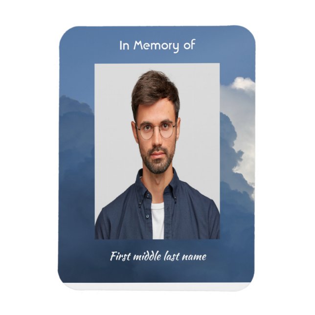 Íman Memorial Keepsake Clouds Sky Heavenly (Vertical)