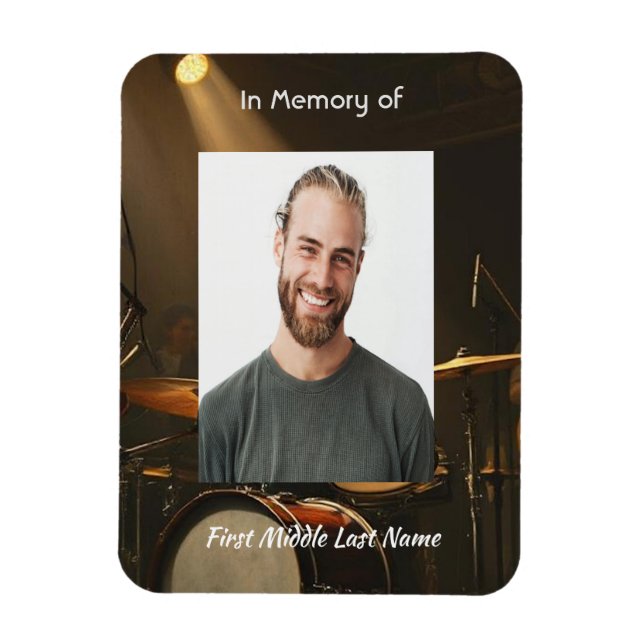 Íman Memorial Keepsake Drummer Drums Band  (Vertical)