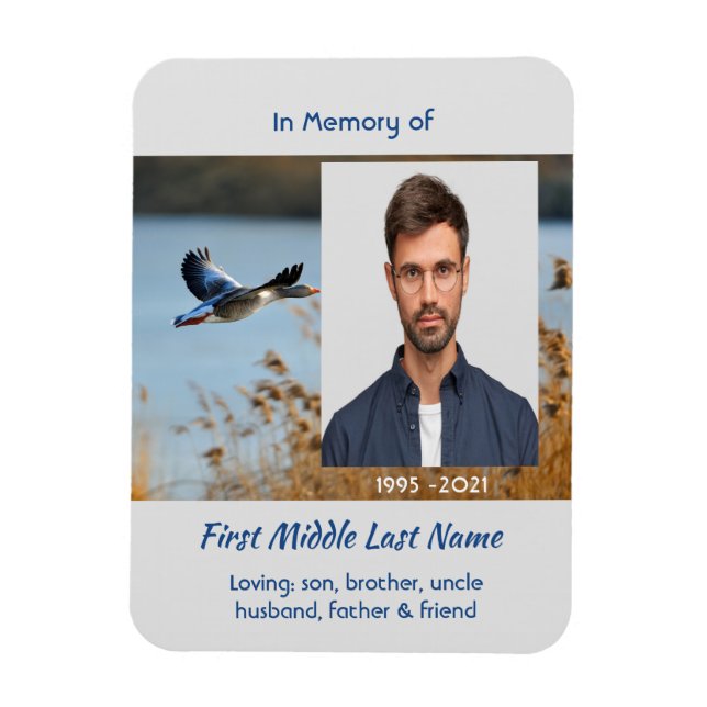 Íman Memorial Keepsake Lake Geese Birds (Vertical)