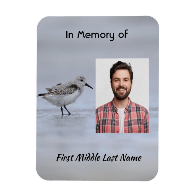 Íman  Memorial Keepsake Sandpiper Shore Bird  (Vertical)