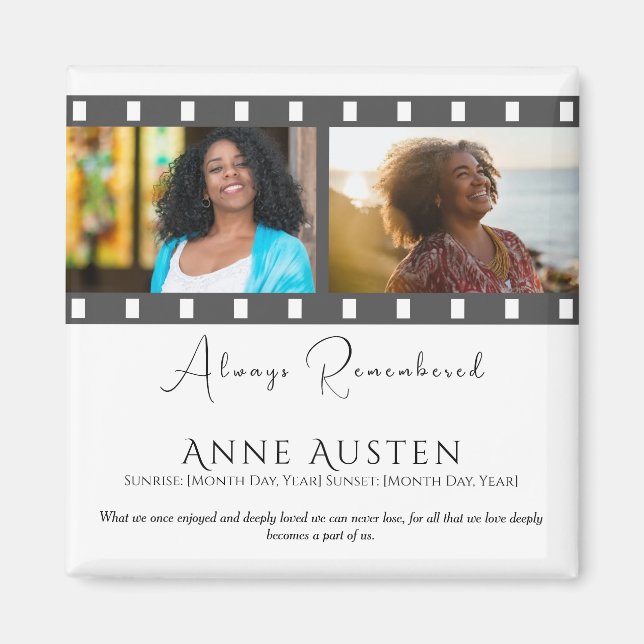 Íman Memorial Magnet – Personalized Tribute Keepsake (Frente)