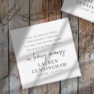 Íman Memorial Modern Elegant Simple Chic