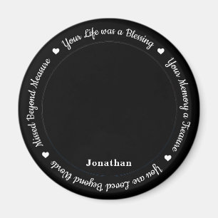 Íman Memorial Modern Personalizar Poema de Recordação d