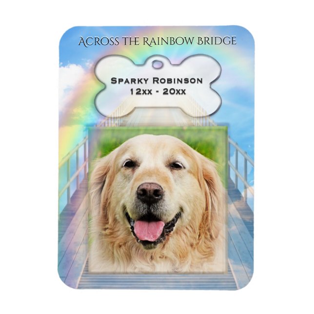 Íman Memorial Rainbow Bridge Dog (Vertical)