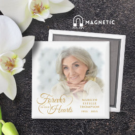 Íman Memorial SEMPRE NO NOSSO CORAÇÃO Foto Dourada