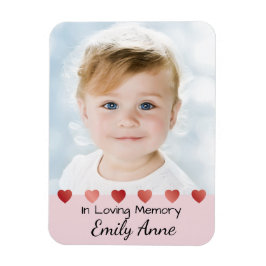 Íman Memoriam Magnet para Menininha com Corações