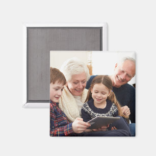 Íman Memórias da Família Foto Personalizada dos Avós