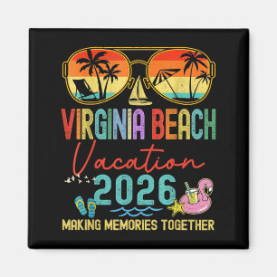 Íman Memórias da Viagem Retro para Virginia Beach 2026