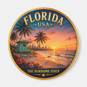 Íman Memórias de Férias na Praia de Palm Beach na Flóri