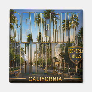 Íman Memórias de Viagem da Palmeira de Beverly Hills Ca