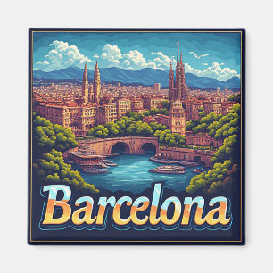 Íman 🧲 Memórias de Viagem de Barcelona da Espanha 🇪🇸
