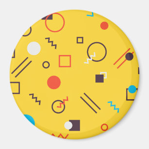 Íman Memphis geométrica urbana legal, única, moderna