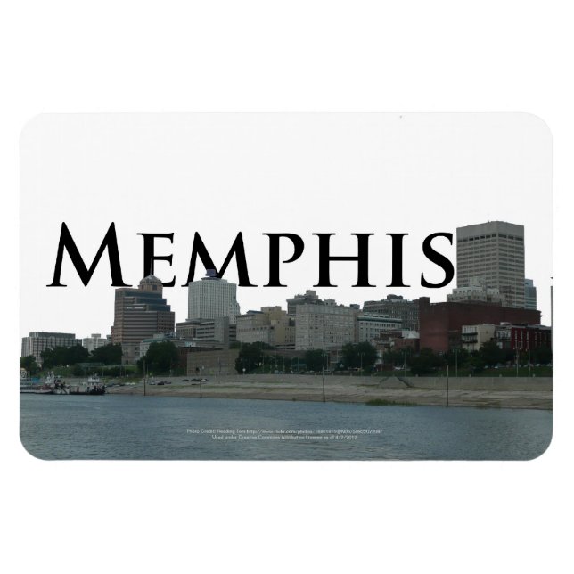Íman Memphis Skyline com Memphis no Sky Magnet (Horizontal)