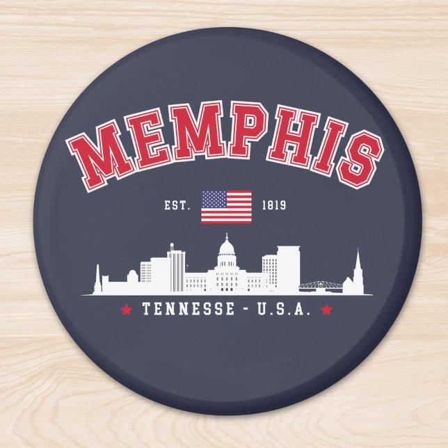 Íman Memphis Skyline – Est. 1819 Southern Pride" (Criador carregado)
