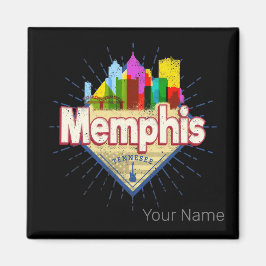 Íman Memphis Tennessee EUA Retro Skyline