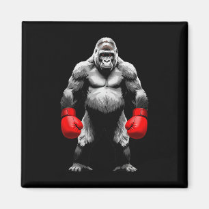 Íman Men Gorilla Fighter Boxer Art Funny Animal Boxin