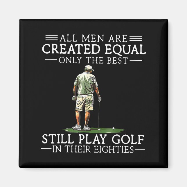 Íman Men Play Golf Eighties Funny Golfer Golfing  (Frente)