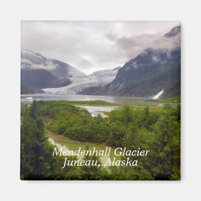 Íman Mendenhall Glacier Juneau Alaska Magnet (Frente)