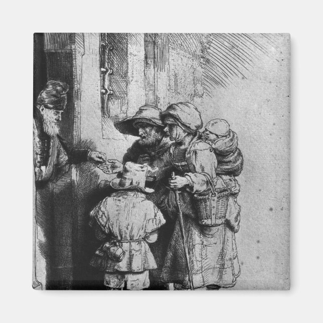 Íman Mendigos na porta de uma casa, 1648 (Frente)