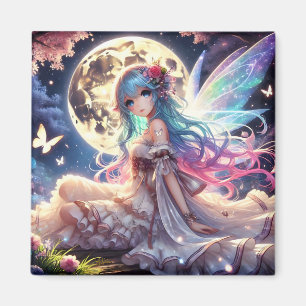 Íman Menina Anime Princesa Fada da Lua no Jardim