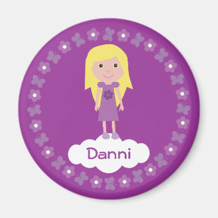 Íman Menina bonito dos desenhos animados & ímã feito