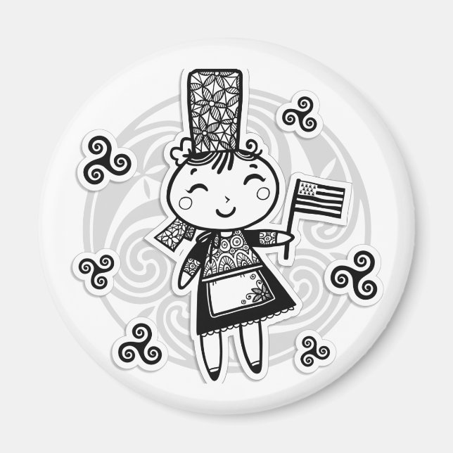 Íman Menina Breton (Frente)