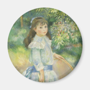 Íman Menina com Arco por Pierre Renoir, Arte Fino Antig