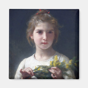 Íman Menina com Mimosa, Bouguereau