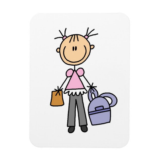 Íman Menina Com Mochila (Vertical)