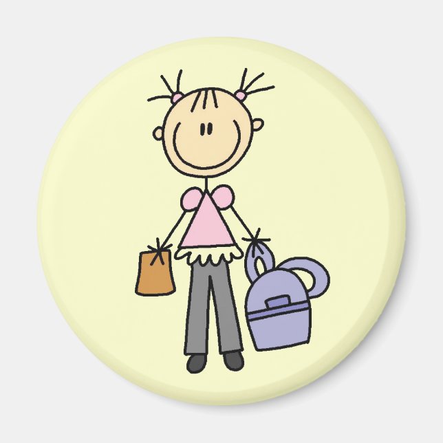 Íman Menina Com Mochila (Frente)