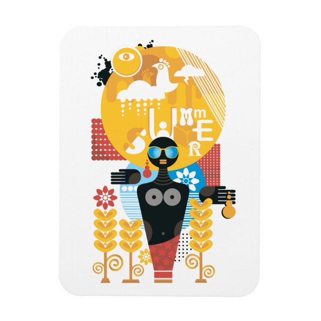 Íman Menina da hora de verão (Vertical)