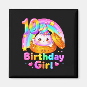 Íman menina de 10 anos de aniversário dumpling kawaii p