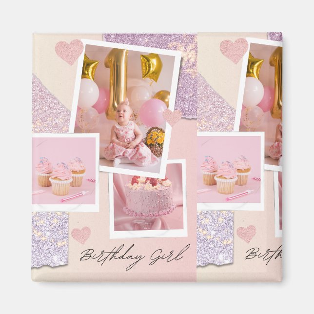 Íman Menina de aniversário do Magnet (Frente)