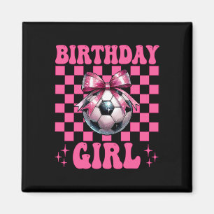 Íman Menina de Aniversário Futebol Menina Mãe de Futebo