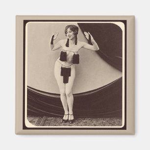 Íman Menina de Flapper Bonita do Risqué de 1920