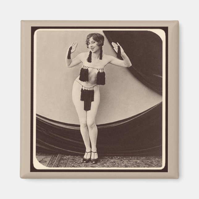 Íman Menina de Flapper Bonita do Risqué de 1920 (Frente)