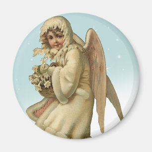Íman Menina do anjo do Natal do Victorian