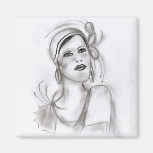 Íman Menina do art deco