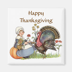 Íman Menina do peregrino - personalize a opção do tex