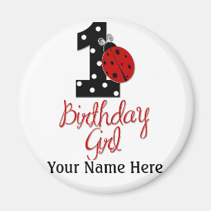 Íman Menina do primeiro aniversario - senhora