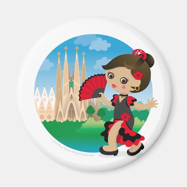 Íman Menina espanhola (Frente)