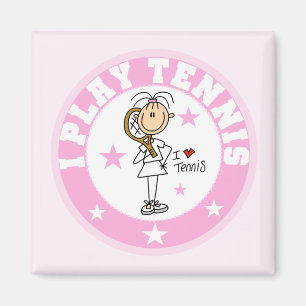 Íman Menina eu jogo o camiseta e os presentes do tênis