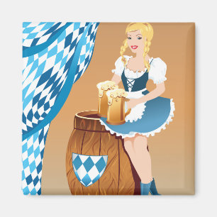 Íman menina loira de oktoberfest