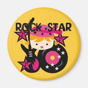Íman Menina loura da estrela do rock