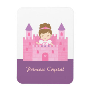 Íman Menina Princesa Fofa no Conto de Fadas do Castelo