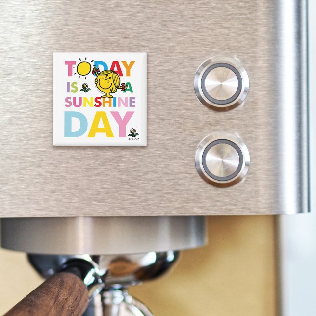 Íman Menina Sunshine | Hoje é um dia de sol (Magnet on coffee maker)
