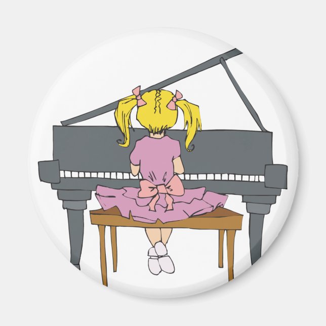 Íman menina tocando piano (Frente)