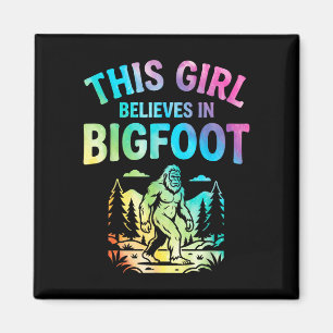 Íman Meninas crente do pé grande tingimento sasquatch c